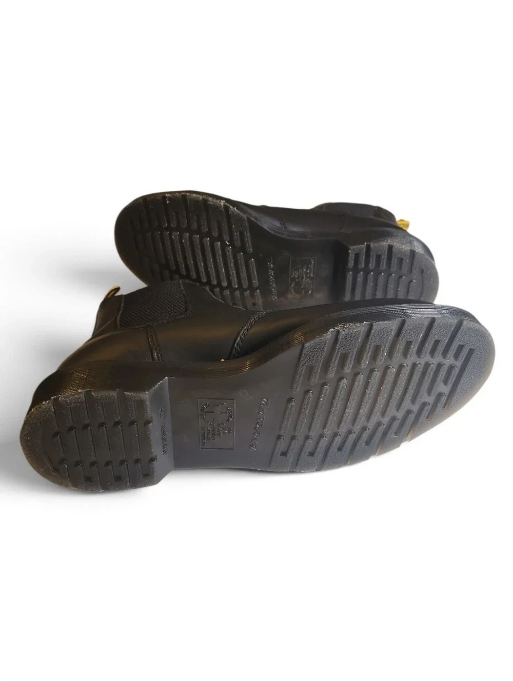 Dr. Martens SDM1594 Black Leather Chelsea Boots with Yellow Stitching Safety Toe